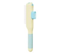 Cat Comb, Self-Cleaning Anti-Slip Grooming Tool with Metal Teeth, Easy Shedding Removal for Cats, Dogs, and Puppies, Pet Hair Comb for Indoor Home Grooming and Shedding Control