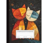 Cat Composition Notebook College Ruled: Modern Art Cats Design | 7.5x9.25 in | 110 Pages | College Ruled Lines | Journal for School, Office & Writing