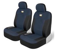 CAT Coprisedili anteriori per auto, camion e SUV, set di (2) coprisedili anteriori in rete flessibile, compatibili con airbag, per SUV, coprisedili interni e accessori per sedili, colore: blu e nero