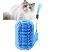 Cat Corner Scratcher, Self-Groomer with Catnip, Massage Comb Brush, Furniture Protector, Sturdy Indoor Pet Accessory, Ideal for Cats, Rabbits, Dogs, Couch, Home, Table Use
