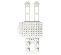 Cat Corner Scratcher, Silicone Massage Comb, Pet Itch Tool, Flexible Design, Easy Installation, Home Furniture Table Legs, 7.87x3.94 Inches, White, Green, 1 Piece