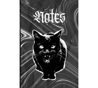 Cat Cover Lined Notebook: Lined Gothic Notebook With Scary Black Cat Cover, Perfect For Notes And Spooky Season