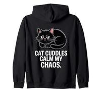 Cat Cuddles Calm My Chaos Anxiety Felpa con Cappuccio