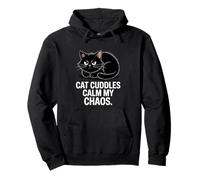 Cat Cuddles Calm My Chaos Anxiety Felpa con Cappuccio