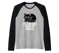Cat Cuddles Calm My Chaos Anxiety Maglia con Maniche Raglan
