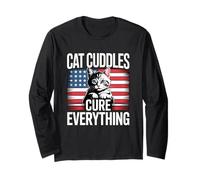 Cat Cuddles Cure Everything Maglia a Manica