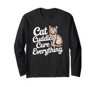 Cat Cuddles Cure Everything Maglia a Manica
