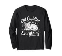 Cat Cuddles Cure Everything Maglia a Manica