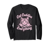 Cat Cuddles Cure Everything Maglia a Manica