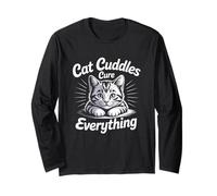 Cat Cuddles Cure Everything Maglia a Manica