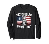 Cat Cuddles Cure Everything Maglia a Manica