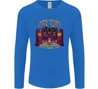 Cat Cult Evil Feline Devil Worship Satanic Uomo Long Sleeve T-Shirt