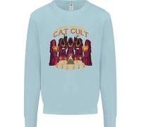 Cat Cult Evil Feline Devil Worship Satanic Uomo Sweatshirt Jumper