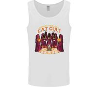 Cat Cult Evil Feline Devil Worship Satanic Uomo Vest Tank Top