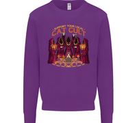 Cat Cult Evil Feline Devil Worship Satanico Felpa Per Bambini