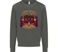 Cat Cult Evil Feline Devil Worship Satanico Felpa Per Bambini