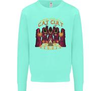 Cat Cult Evil Feline Devil Worship Satanico Felpa Per Bambini