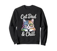Cat Dad And Chill Felpa
