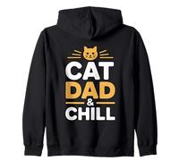 Cat Dad And Chill Felpa con Cappuccio