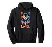 Cat Dad And Chill Felpa con Cappuccio