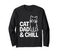 Cat Dad And Chill Maglia a Manica