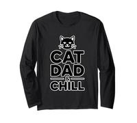Cat Dad And Chill Maglia a Manica