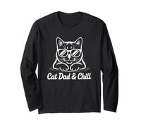 Cat Dad And Chill Maglia a Manica