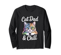 Cat Dad And Chill Maglia a Manica