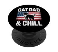 Cat Dad And Chill PopSockets PopGrip Adesivo