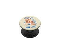 Cat Dad Club Funny Cat Lover Father's Day PopSockets PopGrip Adesivo