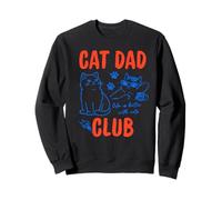 Cat Dad Club Uomo Life Is Better with Cats Uomo Felpa