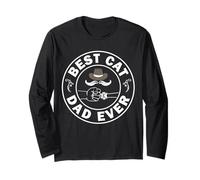 Cat Dad, Design di Father Father Funny Cat Maglia a Manica