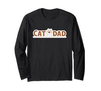 Cat Dad, Design di Father Father Funny Cat Maglia a Manica