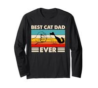 Cat Dad, Design di Father Father Funny Cat Maglia a Manica
