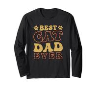 Cat Dad, Design di Father Father Funny Cat Maglia a Manica