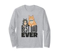 Cat Dad, Design di Father Father Funny Cat Maglia a Manica