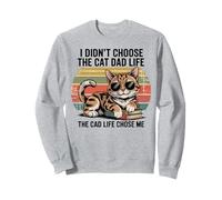 Cat Dad Life ha scelto me divertente gatto retrò Felpa