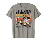 Cat Dad Life ha scelto me divertente gatto retrò Maglietta