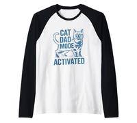 Cat Dad Mode Activated Maglia con Maniche Raglan