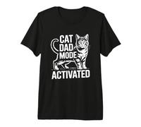Cat Dad Mode Activated Maglietta Premium