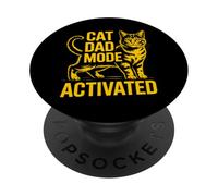 Cat Dad Mode Activated PopSockets PopGrip Adesivo