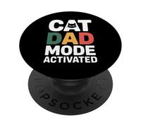 Cat Dad Mode Activated PopSockets PopGrip Adesivo