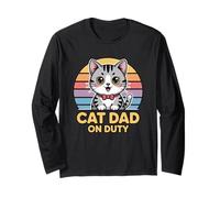 Cat Dad On Duty Maglia a Manica