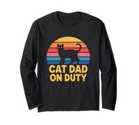 Cat Dad On Duty Maglia a Manica
