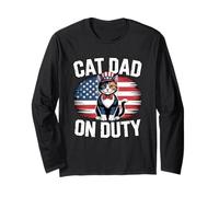 Cat Dad On Duty Maglia a Manica