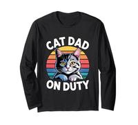 Cat Dad On Duty Maglia a Manica