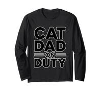Cat Dad On Duty Maglia a Manica