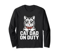 Cat Dad On Duty Maglia a Manica
