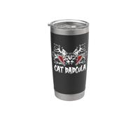 Cat Dadcula Kitty Dracula Vampire Cat Dad Halloween Costume Bicchiere termico in acciaio inox doppia parete