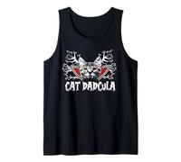 Cat Dadcula Kitty Dracula Vampire Cat Dad Halloween Costume Canotta